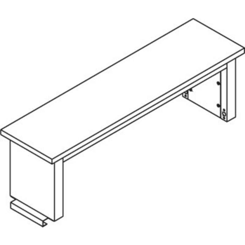 Workmaster™ Quick Ship ESD-Safe Instrument Shelf 18"H x 15"D x 72"L, Sky Blue